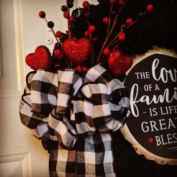 Black Valentine's Day Wreath