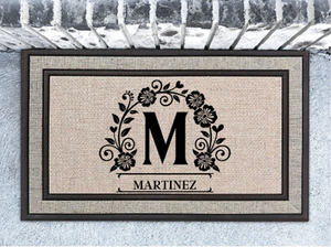 Last Name Monogram Design B Doormat