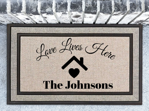 Love Lives Here Doormat